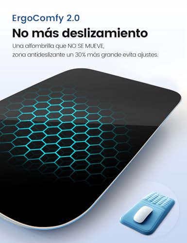 Vaydeer Ergonomic Mouse Pad with Wrist Rest – Memory Foam Mouse Pad with Wrist Support & Massage Bulge, Non-Slip PU Base, Relieves Carpal Tunnel Pain – Ideal Mouse Wrist Rest for Office & Home (Blue) - color: A4 Blue