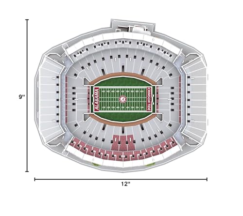 Pro Lion 3D Jigsaw Puzzle Bryant-Denny Stadium Construction Building Kits - 139 Pieces | Alabama Crimson Tide Football Gifts for Boys, Adults, Men & Kids Aged 7+ | Puzzles Games Kit for Creative Fans - style: Alabama Crimson Tide
