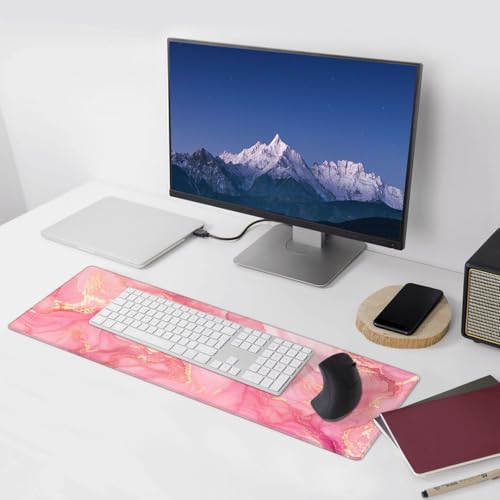 Extended Gaming Mouse Pad, Large Mouse Mat, XL Desk Pad for Keyboard and Mouse, Non-Slip Rubber Base & Stitched Edges for Gamer Office 31.5x11.8 in - color: 15