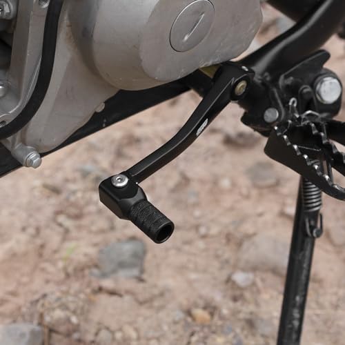 RUTU Folding Gear Shifter Shift Lever, Aluminum Dirt Bike Shift Lever, Compatible with XR50 CRF50 XR CRF 50cc 70cc 90cc 110cc 125c Motorcycle, Dirt Pit Bike Lifan 6061 Aviation Aluminum - color: Black, male-female bolt