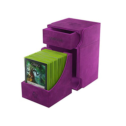 GameGenic Deck Box – Watchtower XL Purple 100CT – Durable and Sturdy TCG, OCG, CCG Card Storage – Compatible with Pokemon, Yugioh, Commander, and MTG Magic: The Gathering Cards - color: Purple