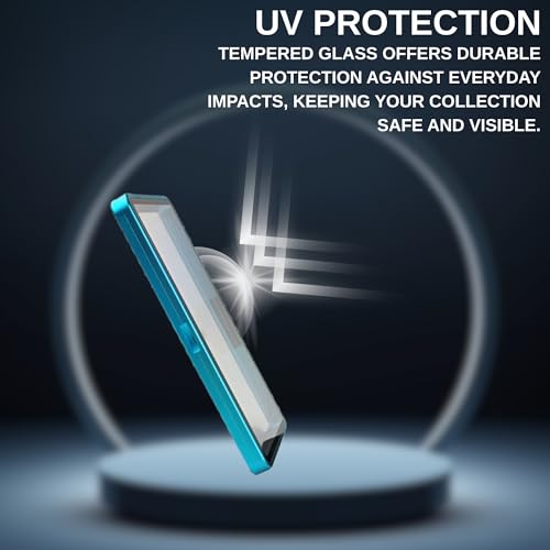 RedCap Magnetic Aluminum PSA Graded Card Holder 35PT Premium PSA Slab Protector Display Case with UV Resistant Glass Fits Standard PSA Graded Sports Trading Cards- Ocean Blue - color: Ocean Blue