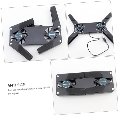 2pcs USB Laptop Cooling Pad Dual Fan Cooler Stand for Gaming Notebooks, Foldable Ventilated Cooler Suitable for Travel and Office Use