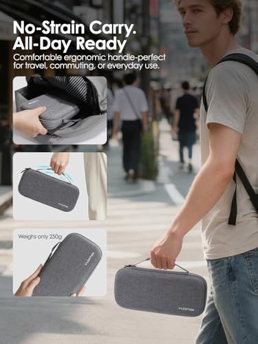 LENTION Carrying Case for Nintendo Switch 2(2025) with Handle, Protective Switch 2 Hard Shell Case with 10 Game Card Slots, Slim Compact & Lightweight Travel Bags for Console & Accessories (Gray) - color: Gray