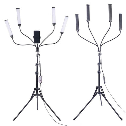 Four Arm Live Broadcast Fill Light with Universal Angle Adjustment for Live Selfie Photography