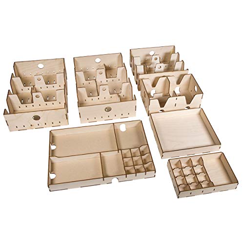The Broken Token Dead Kingdom Compatible Game Organizer for Kingdom Death Monster - Wood Storage Box with Multiple Trays