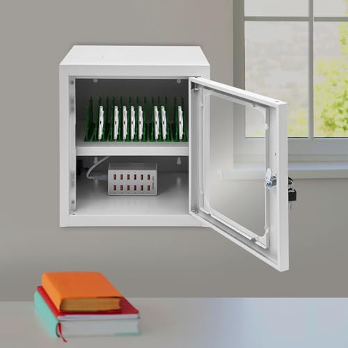 Rechargeable Mobile Phone Charging Cabinet,12 Slots Cell Phones Charging Station Portable Cellphone Charging Cart with Combination Lock, for Students and Employees, Tourists(12-Slots) - size: 12-Slots