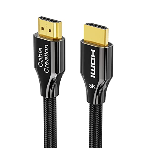 CableCreation 3FT 8K HDMI Cable - Ultra High Speed 48Gbps, eARC Compatible with PS5, Xbox, Laptop, Roku TV - color: Black, size: 3.3Ft