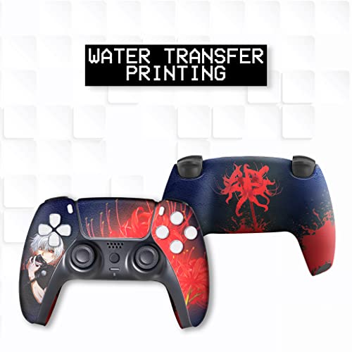 BCB Controllers Custom Modded Wireless Controllers Compatible with PS-5 Controller | Works with Play-Station 5 Console | Proudly Customized in USA with Permanent HYDRO-DIP Printing (NOT JUST A SKIN) - color: Tokyo Ghouul, size: Modded - Front & Back Print