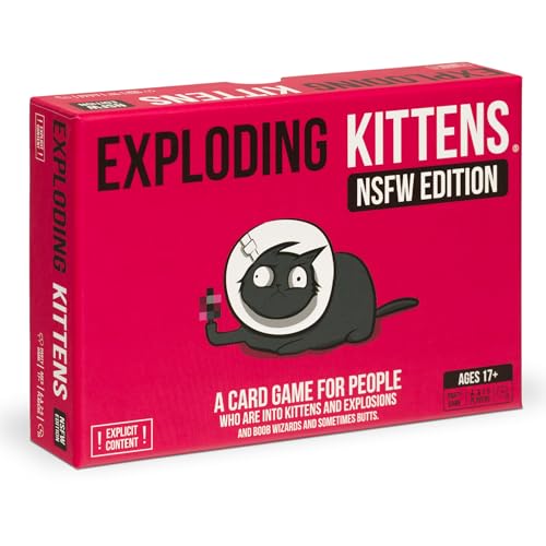 Exploding Kittens NSFW Edition, 2-5 Players, Ages 17+, Fast Pace Card Game - style: NSFW Edition