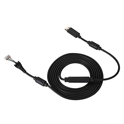 8.2FT USB 5Pin Gamepad Cable Replacement Wire with Breakaway Adapter for 360, Replacement Cable for 360 Controller USB Cable for 360 (Black) - color: Black