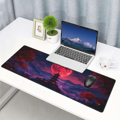 Extended Gaming Mouse Pad, Large Mouse Mat, XL Desk Pad for Keyboard and Mouse, Non-Slip Rubber Base & Stitched Edges for Gamer Office 31.5x11.8 in - color: 7