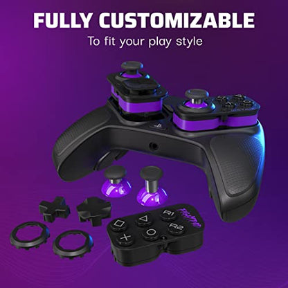 PDP Victrix Pro BFG Wireless Gaming Controller for Playstation 5 / PS5, PS4, PC, Modular Esports Gamepad, Remappable Buttons, Customizable Triggers/Paddles/D-Pad/Fightpad, PC App, Black - color: Black