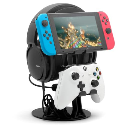 NSMO Hanger Headphone Stand, Controller Holder, Phone Dock, Height Adjustable Hooks, Desk Organizer for Headset/Controller/Switch/Phone