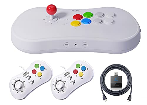Comes with arcade stick Pro, HDMI, 2 White gamepads and gamelinq to use as a Controller for Sony PS3, PS4 and Nintendo Switch. - style: Arcade Stick Pro Player Pack