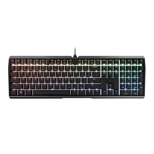 Cherry MX 3.0S Wired Mechanical Gaming Keyboard MX Brown Switches | Robust Aluminum Housing, RGB-Lighting, Full Key Rollover, Anti Ghosting, Black - color: Black w/Brown Switch