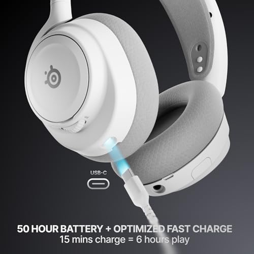 SteelSeries Arctis Nova 7 Wireless Gen 2 Gaming Headset - Real-Time App Control, 50+ HR Play, Neodymium Drivers, Mix 2.4GHz/Bluetooth, PC, PS5, PS4, Switch 1/2, Mobile - White - color: White, style: PC | PlayStation