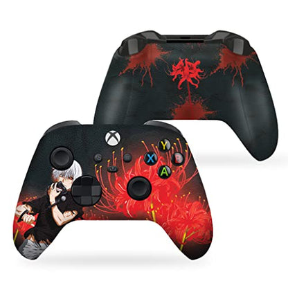 DreamController Tokyyo Ghoul Custom X-box Controller Wireless compatible with X-box One/Series X/S Proudly Customized in USA with Permanent HYDRO-DIP Printing(NOT JUST A SKIN) (MODDED) - color: Tokyyo Ghoul, size: Modded - Front & Back Print