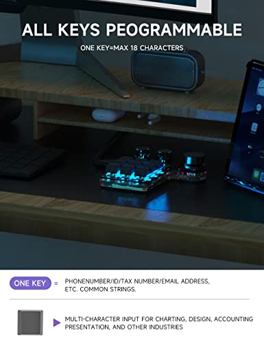 USB Mini Macro Mechanical Gaming Keyboard, Programming KeyPad with 3 Knobs, RGB LED KeyPad Macro Support One-Handed,OSU,One-Click Start DIY Hotkeys (9Key Wired) - color: 9Key Wired