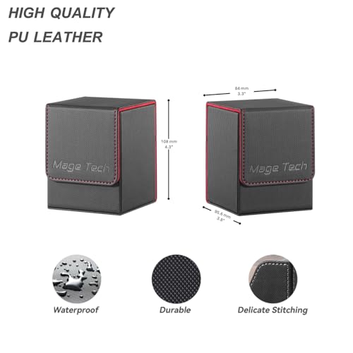 Mage Tech Adventurer [Hero] Modular Deck Box - Holds 99 Double-Sleeved Cards - Includes Avatar Holder - Ultra-Rugged, Expandable Design - MTG Commander/EDH & More - Black/Red - color: 2. Ambition (Black/Red), style: 2. Hero