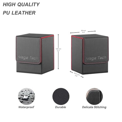 Mage Tech Adventurer [Hero] Modular Deck Box - Holds 99 Double-Sleeved Cards - Includes Avatar Holder - Ultra-Rugged, Expandable Design - MTG Commander/EDH & More - Black/Red - color: 2. Ambition (Black/Red), style: 2. Hero