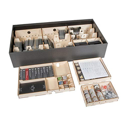 The Broken Token Dead Kingdom Compatible Game Organizer for Kingdom Death Monster - Wood Storage Box with Multiple Trays