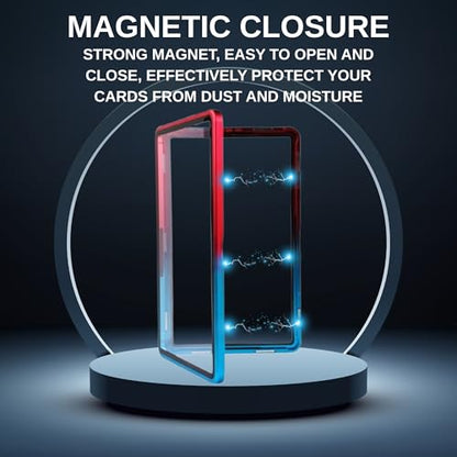 RedCap Magnetic Aluminum PSA Graded Card Holder 35PT Premium PSA Slab Protector Display Case with UV Resistant Glass Fits Standard PSA Graded Sports Trading Cards - Blaze Tide - color: Blaze Tide