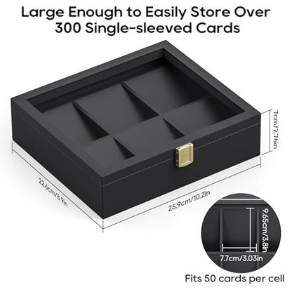 TJ.MOREE Card Sorting Tray Case, Stackable Trading Cards Organizer Fits 330 Cards, Baseball Card Display Case for Baseball Football Basketball Hockey Game Trading Card Collection - size: 330 Cards-Countertop