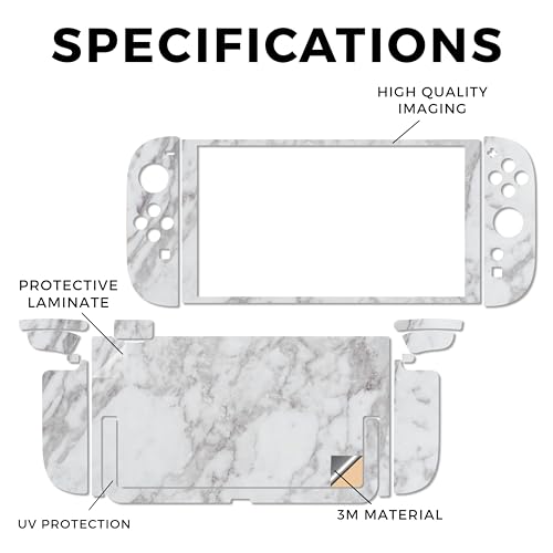 Gaming Skin Compatible with Nintendo Switch 2 Console Only - Frost Marble - Premium 3M Vinyl Protective Wrap Decal Cover - Easy to Apply | Crafted in The USA by MightySkins - color: Frost Marble, size: Switch 2 Console Skin Only, style: Matte Finish