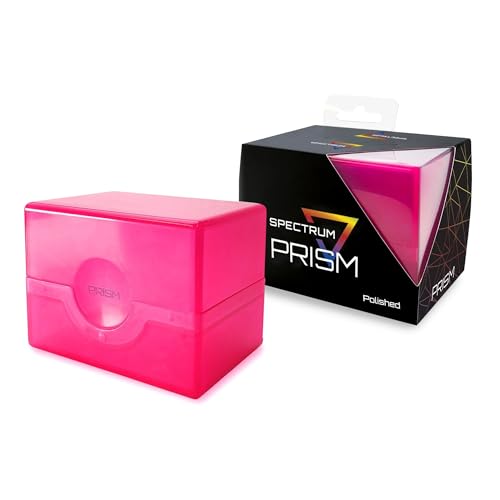 BCW Spectrum Prism Deck Case - Fuchsia - 1 ct | Secure Snap Closure Card Deck Case | Fits 100 Double-Sleeved Cards | Trading Card Deck Storage Ideal for Magic the Gathering, Pokemon, and More - color: Fuchsia, size: 1 Pack