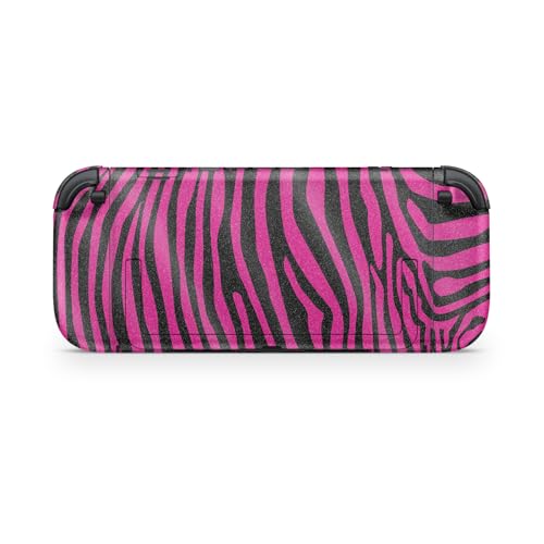 Glossy Glitter Gaming Skin Compatible with Nintendo Switch 2 Console Only - Pink Zebra - Premium 3M Vinyl Protective Wrap Decal Cover - Easy to Apply | Crafted in The USA by MightySkins - color: Pink Zebra, size: Switch 2 Console Skin Only, style: Glossy