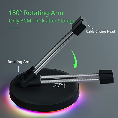 Gaming Mouse Bungee, Mouse Cable Holder, Drag-Free Wired Mouse Support for Esports, Mouse Cord Management Fixer Holder, Mouse Bungie