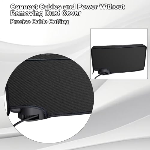 Dust Cover Console Non-Scratch Sleeve Protective Cover Thick Fabric Precision Cut Dust Guard Easy Access Cable Port Black