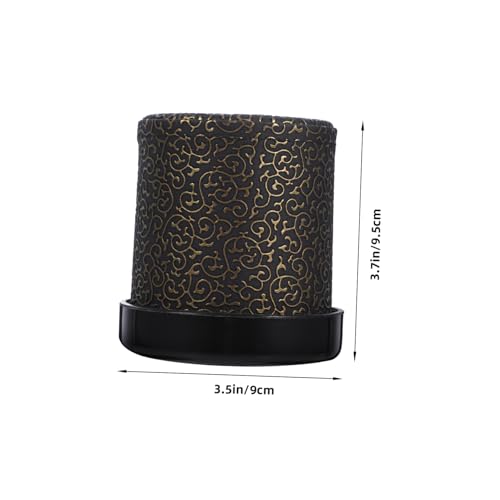 1Set Silent Dice Cup with Dice and Base Compact PU Shaking Container for Parties and Ktv Easy to Clean and Convenient Dice Storage