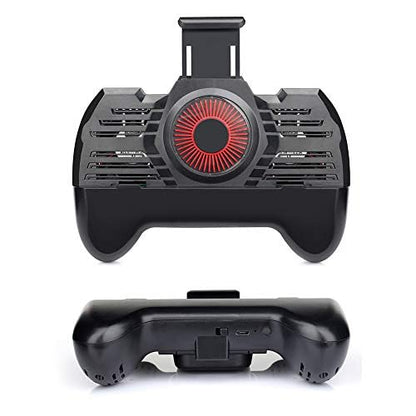 Mobile Phone Gamepad Controller, 4 in 1 Mobile Game Controller with Dual Cooling Fans, 2200mAh Power Bank, Ergonomic and Built-in Kickstand for Movies, Gaming, Video Chatting and More