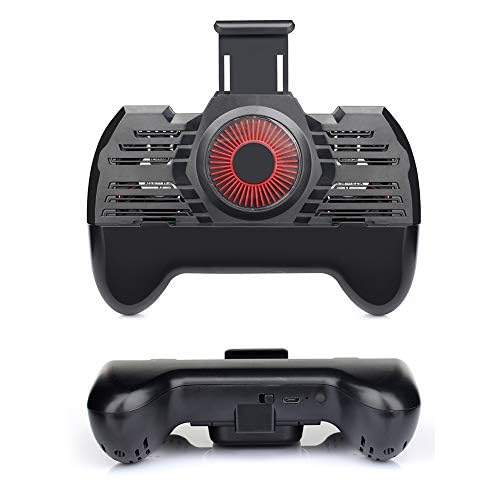 Mobile Phone Gamepad Controller, 4 in 1 Mobile Game Controller with Dual Cooling Fans, 2200mAh Power Bank, Ergonomic and Built-in Kickstand for Movies, Gaming, Video Chatting and More