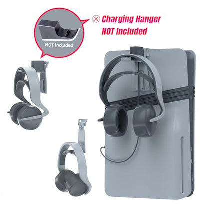 PS5 Pro Cooling Station, Portal Charger, Dual Controller Dock & RGB Lights | Magnetic Portal dock and dual controller chargers show status; set console USB power to Always for charging in rest mode - color: Gray