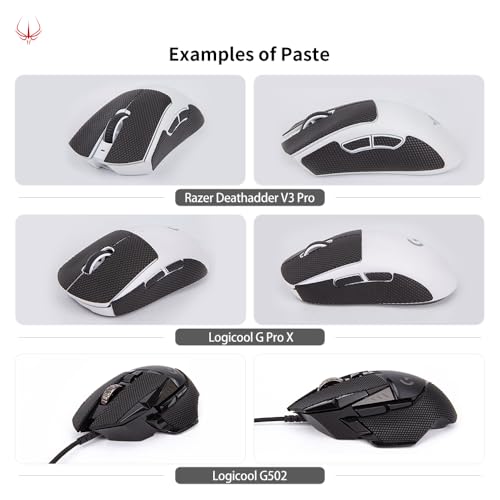 HOTLINEGAMES New 2.0 Anti Slip Mouse Grip Tape Compatible with Logitech G502 Wired / G502 Wireless Gaming Mouse Skins, Sweat Resistant, Cut to Fit,Easy to Apply, Professional Mice Upgrade