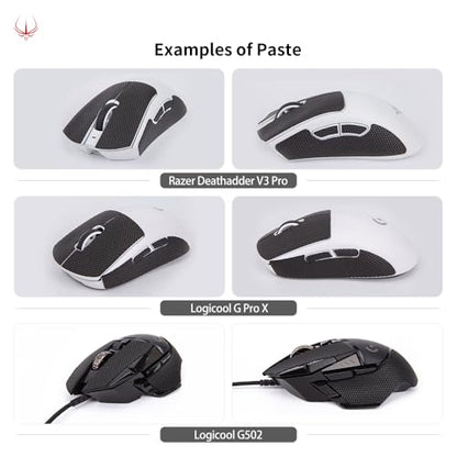 HOTLINEGAMES New 2.0 Anti Slip Mouse Grip Tape Compatible with Logitech G502 Wired / G502 Wireless Gaming Mouse Skins, Sweat Resistant, Cut to Fit,Easy to Apply, Professional Mice Upgrade