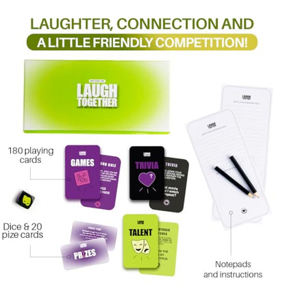 Why Don’t We Laugh Together? - Card Games for Couples with 200 Cards: Talents, Games, Trivia | Fun Date Night Game for 2 Players | Couples Board Games