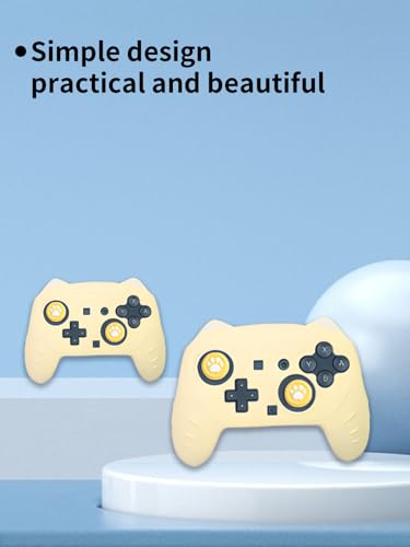 Case for Nintendo Switch 2 Pro Controller,UYRUREL Premium Sillence Material,Shock-Absorbing and Anti Drop Protection Soft Shell,with Stickers and Thumb Grips,Yellow. - color: Yellow