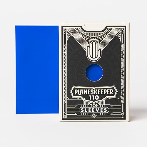 Matte Dual Standard Size Card Sleeves | 110 Pack (63×88mm) Standard Size | Textured Back, Clear Front, Double-Sleeving | Compatible with Magic The Gathering | TCG Sleeves (Runeblue) - color: Runeblue