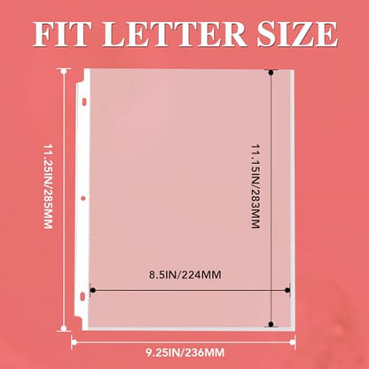 1200 Pack Sheet Protectors 8.5 x 11 inch Clear Page Protectors for 3 Ring Binder, Plastic Sleeves for Papers, Document - size: 1200Pack