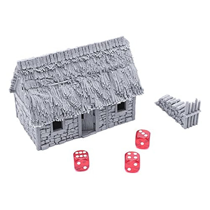 EnderToys Norman Stone Barn by Printable Scenery, 3D Printed Tabletop RPG Scenery and Wargame Terrain 28mm Miniatures