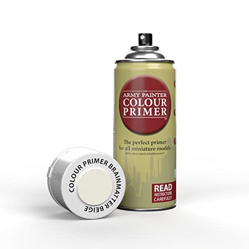The Army Painter, Colour Primer Brainmatter Beige, 400 ml spray acrilico | Primer beige per dipingere miniature Warhammer e Dungeons and Dragons - color: Brainmatter Beige