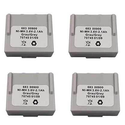 4Pcs 68300900 Rechargeable Battery 683 00900 Ni-MH 3.6V-2.1Ah Grau/Grey Battery for HETRONIC Remote Control