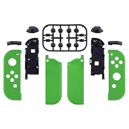 eXtremeRate DIY Replacement Shell Buttons for Nintendo Switch & Switch OLED, Green Soft Touch Custom Housing Case with Full Set Button for Joycon Handheld Controller - Console Shell NOT Included - color: Green