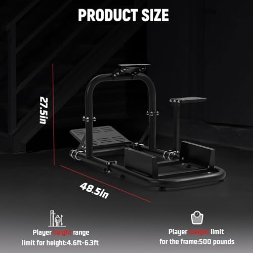 Dardoo Gaming Simulator Cockpit Adjustable Compatible with Logitech G27 G29 G920 G923, for Fanatec, for Thrustmaster T300RS T500R, Racing Simulator Cockpit without Wheel Pedal Shifter Seat