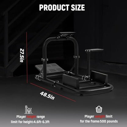 Dardoo Gaming Simulator Cockpit Adjustable Compatible with Logitech G27 G29 G920 G923, for Fanatec, for Thrustmaster T300RS T500R, Racing Simulator Cockpit without Wheel Pedal Shifter Seat