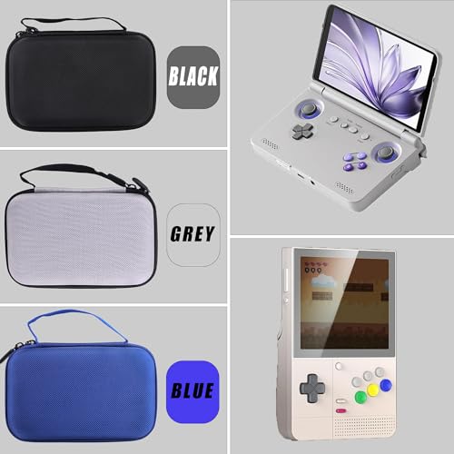 Hard EVA Carrying Storage Case Compatible with Retroid Pocket Flip 2 / Retroid Pocket Classic Retro Game Handheld Console Protective Travel Storage Box (Grey) - color: Grey